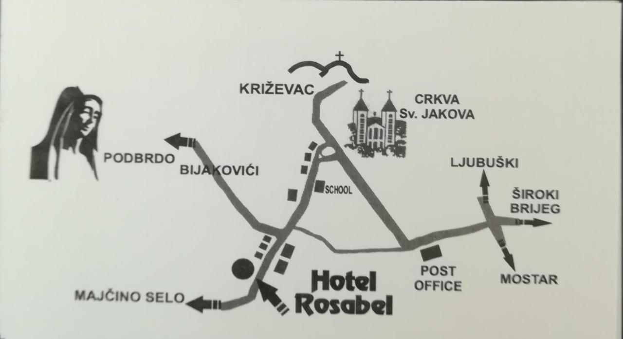 Međugorje Hotel Rosabel מראה חיצוני תמונה